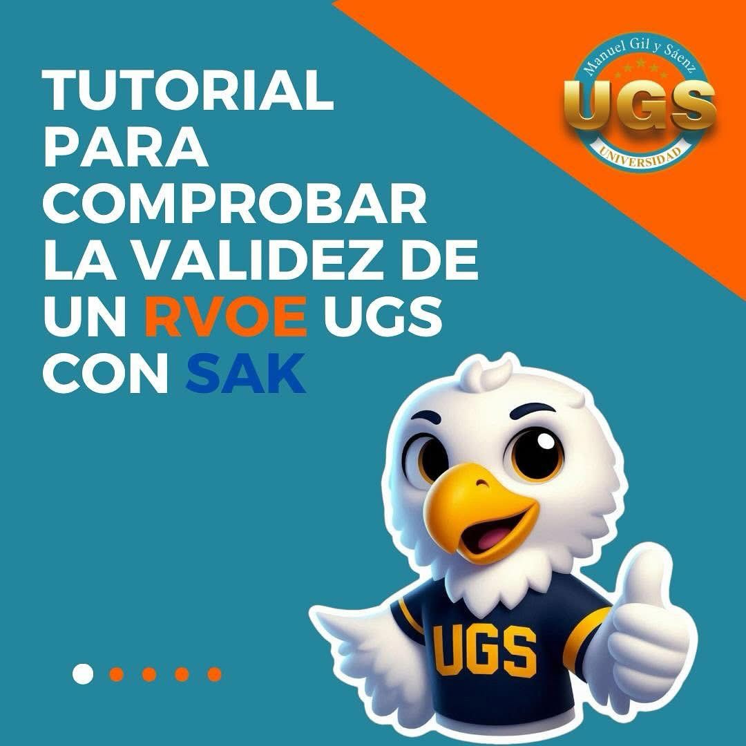Paso 1 del tutorial para comprobar la validez de los RVOE de la UGS